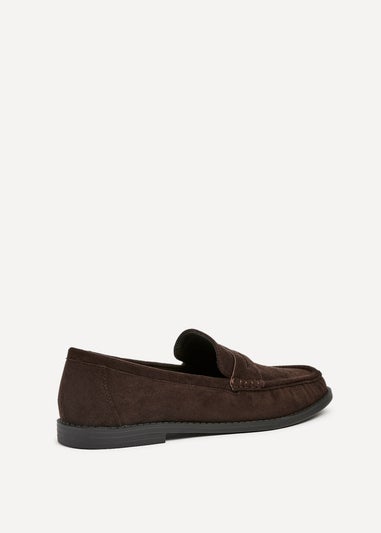 Linzi Precise Brown Faux Suede Classic Loafer