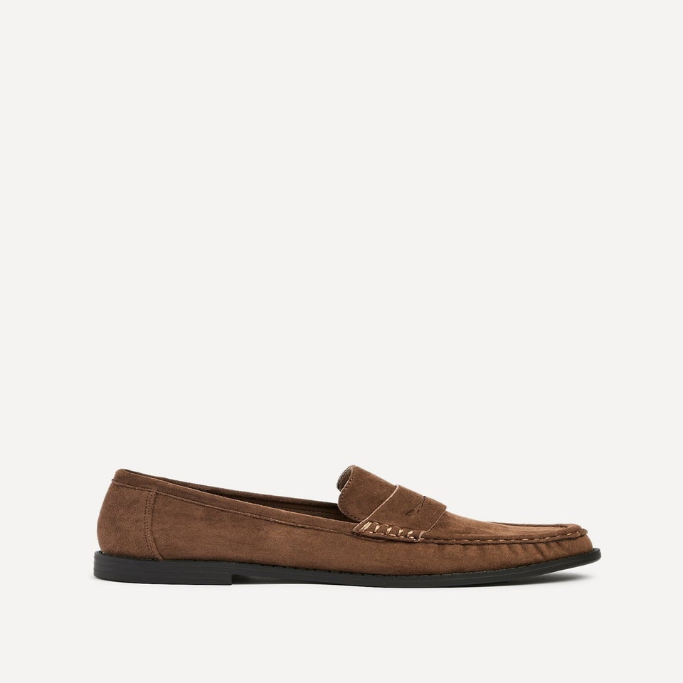 Linzi Precise Tan Faux Suede Classic Loafer