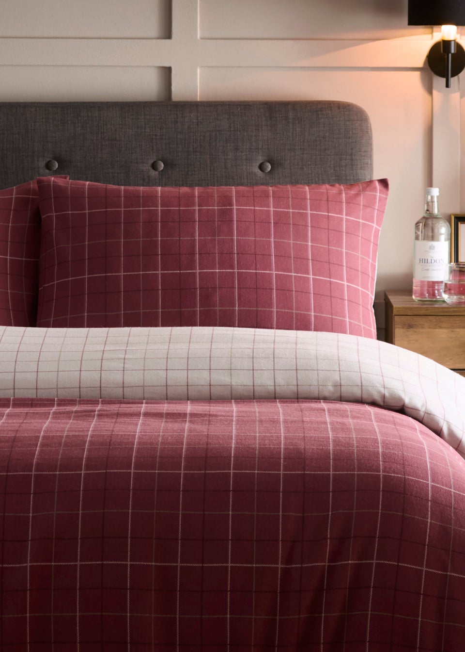 Dreams & Drapes Wynn Brushed Burgundy Duvet Cover Set