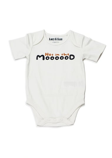 Lucy & Sam Black Cow 2 Pack Bodysuit (0 to 24 Months)