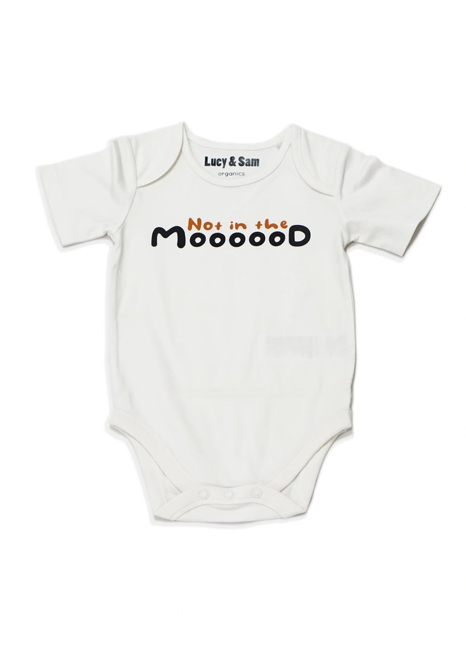 Lucy & Sam Black Cow 2 Pack Bodysuit (0 to 24 Months)