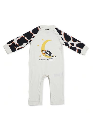 Lucy & Sam Offwhite Over The Moon Playsuit  ( 0 to 24 Months)