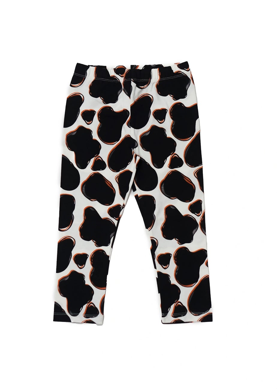 Lucy & Sam Orange Cow 2 Pack Leggings (6 Months to 6 Years)