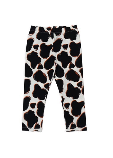 Lucy & Sam Orange Cow 2 Pack Leggings (6 Months to 6 Years)
