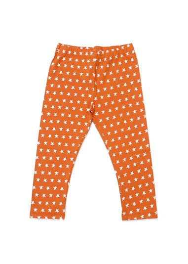 Lucy & Sam Orange Cow 2 Pack Leggings (6 Months to 6 Years)