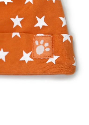 Lucy & Sam Orange Star Tie Up Hat (0 to 18 Months)