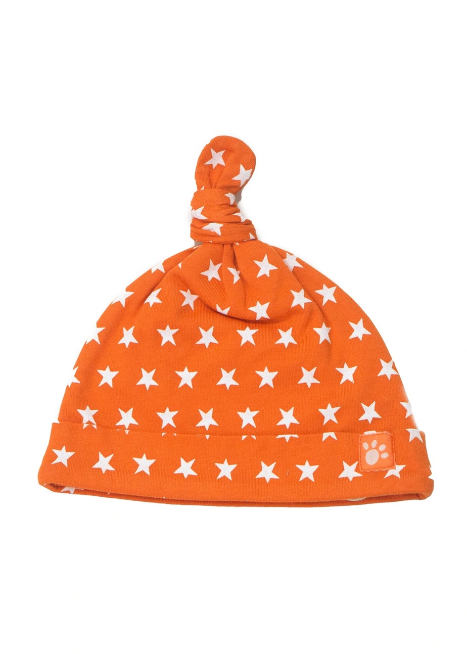 Lucy & Sam Orange Star Tie Up Hat (0 to 18 Months)