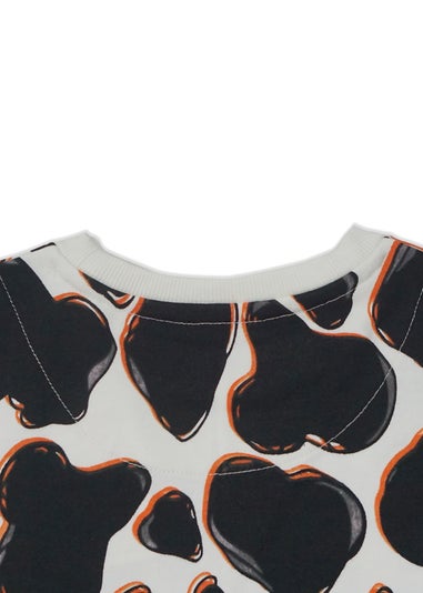 Lucy & Sam Black Cow Crew Sweat (9 Months to 6 Years)