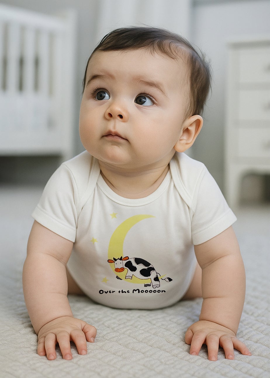 Lucy & Sam Orange Pumpkin Star 2 Pack Bodysuit (0 to 24 Months)