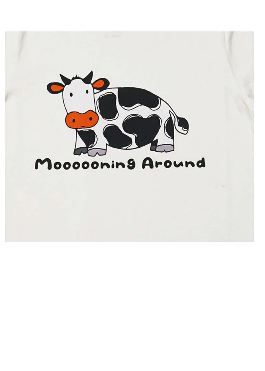 Lucy & Sam Cream Mooing Around Short Sleeve Tee (6 Months to 6 Years)