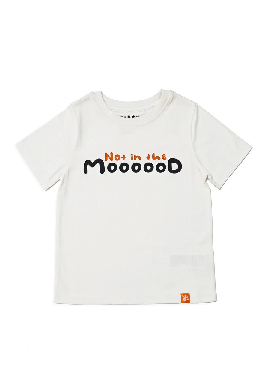 Lucy & Sam Cream Not In The Mood Short Sleeve Tee (6 Months to 6 Years)