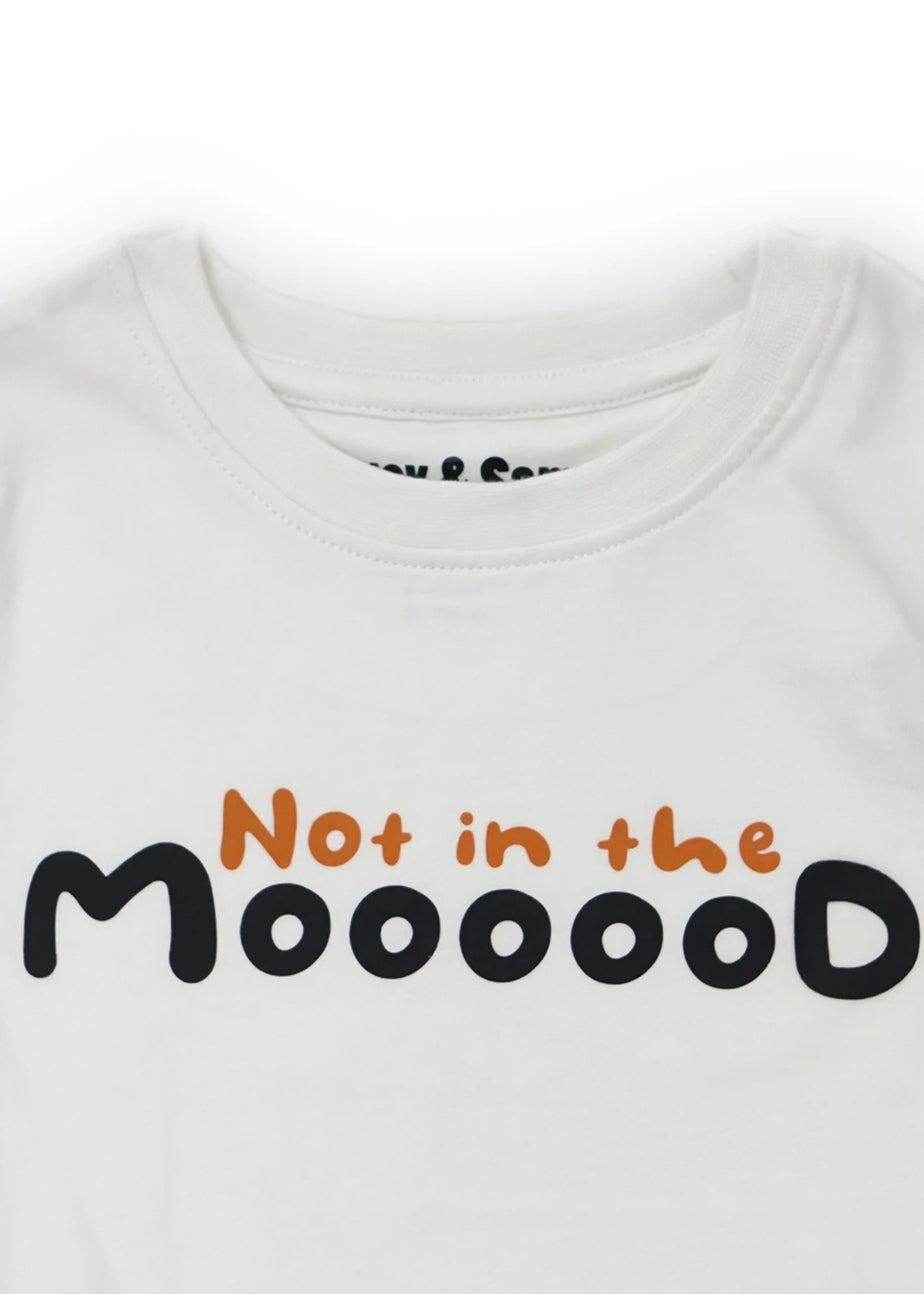 Lucy & Sam Cream Not In The Mood Short Sleeve Tee (6 Months to 6 Years)
