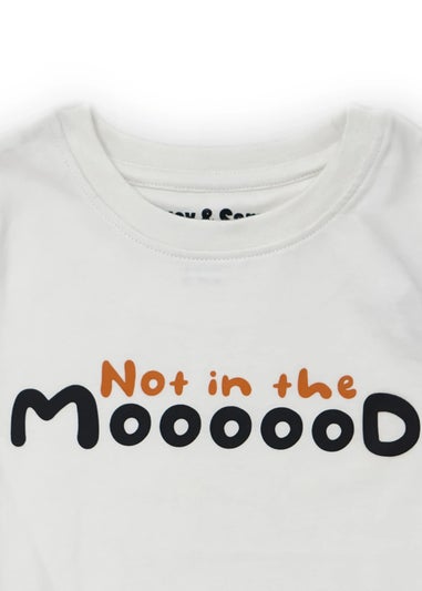 Lucy & Sam Cream Not In The Mood Short Sleeve Tee (6 Months to 6 Years)