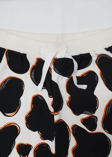 Lucy & Sam Black Cow Harem Jogger (9 Months to 6 Years)