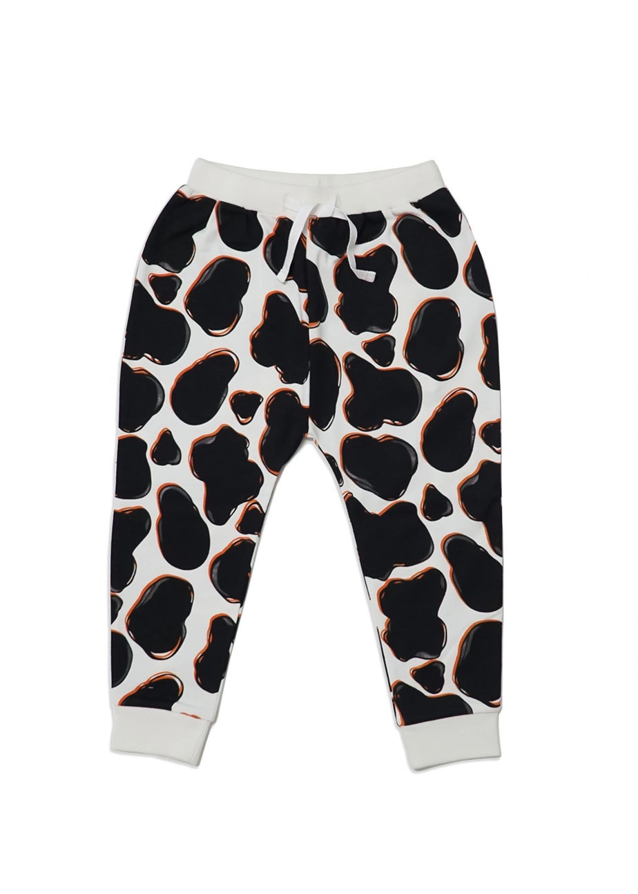 Lucy & Sam Black Cow Harem Jogger (9 Months to 6 Years)