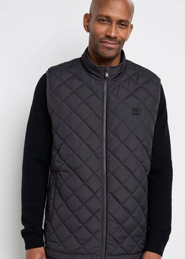 Cotton Traders Washed Charcoal Guinness Reversible Gilet