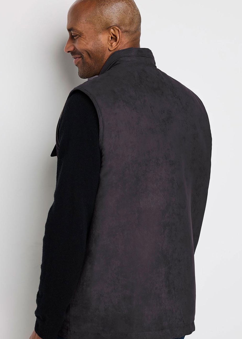 Cotton Traders Washed Charcoal Guinness Reversible Gilet