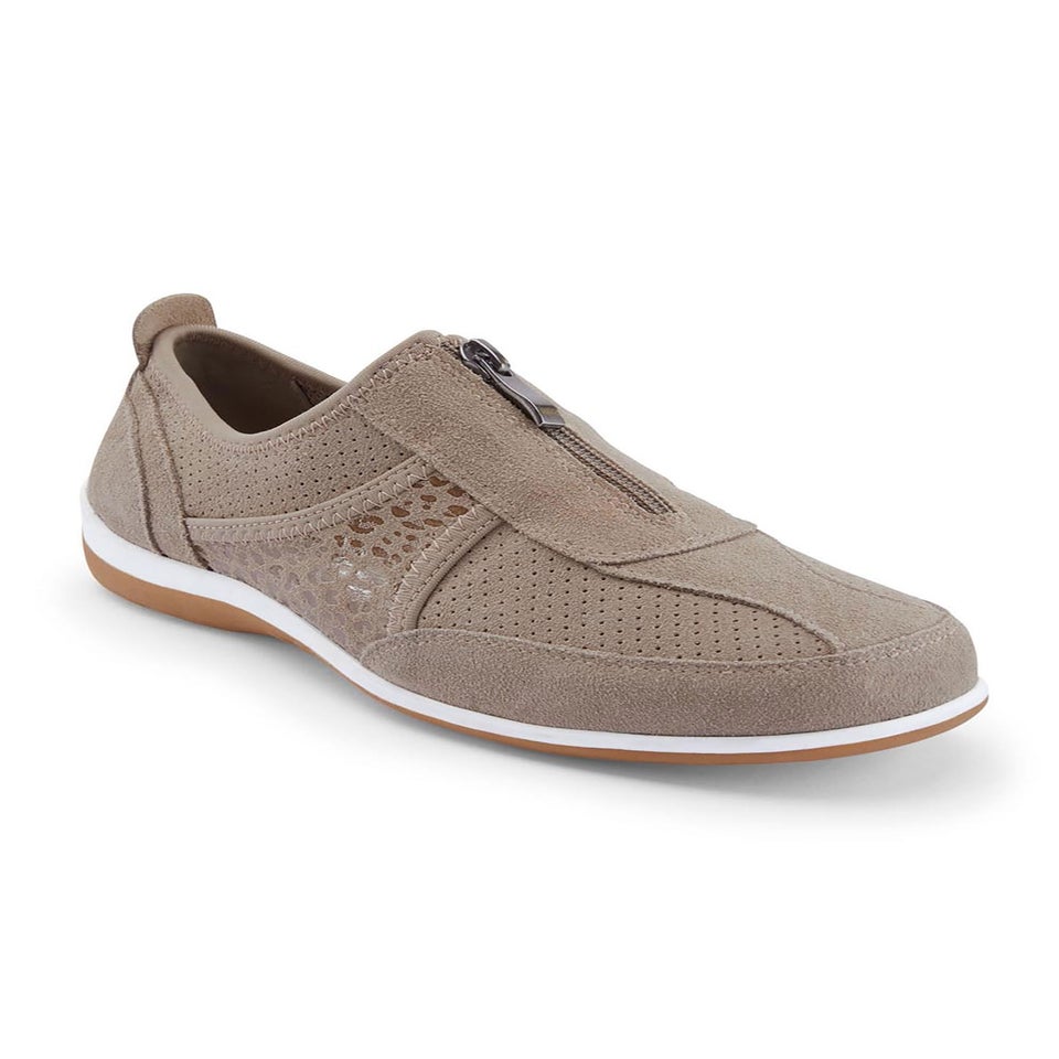 Cotton Traders Mocha Suede Leisure Flex Trainers