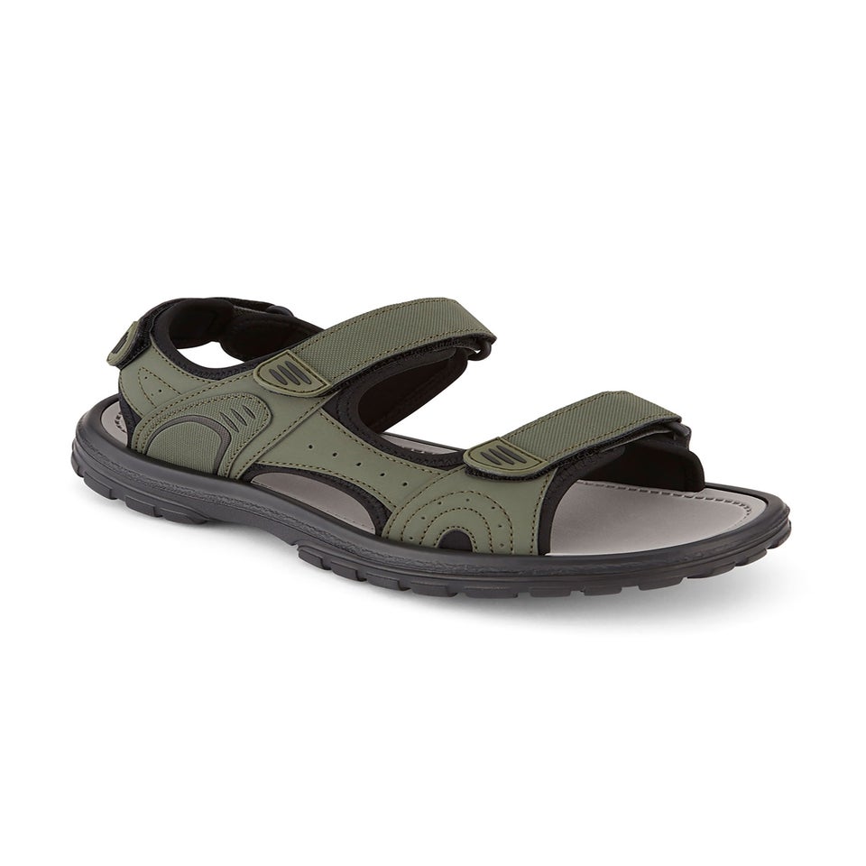 Cotton Traders Moss Green Lightweight Strider Sandals