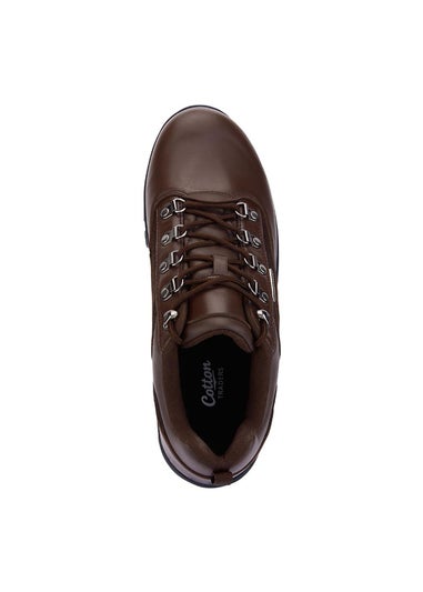 Cotton Traders Chocolate Waterproof Leather Shoes