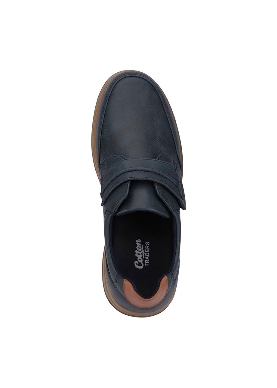 Cotton Traders Navy Casual Adjustable Shoes