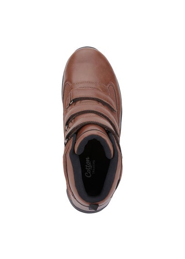 Cotton Traders Brown Waterproof Adjustable Walking Boots