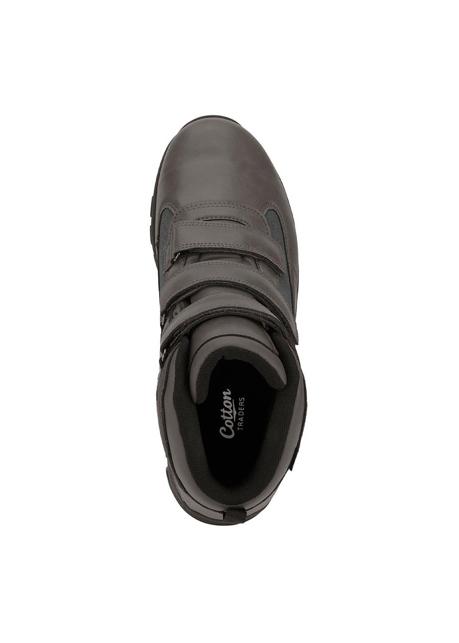 Cotton Traders Washed Charcoal Waterproof Adjustable Walking Boots