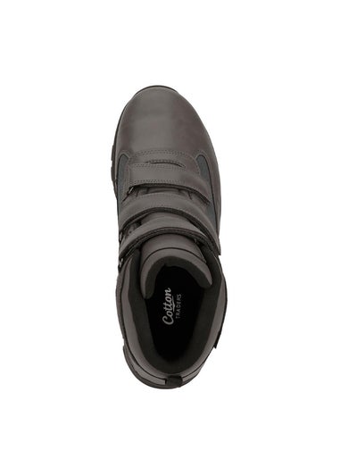 Cotton Traders Washed Charcoal Waterproof Adjustable Walking Boots