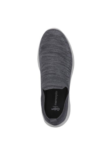 Cotton Traders Grey Memorylite Slip On Trainers