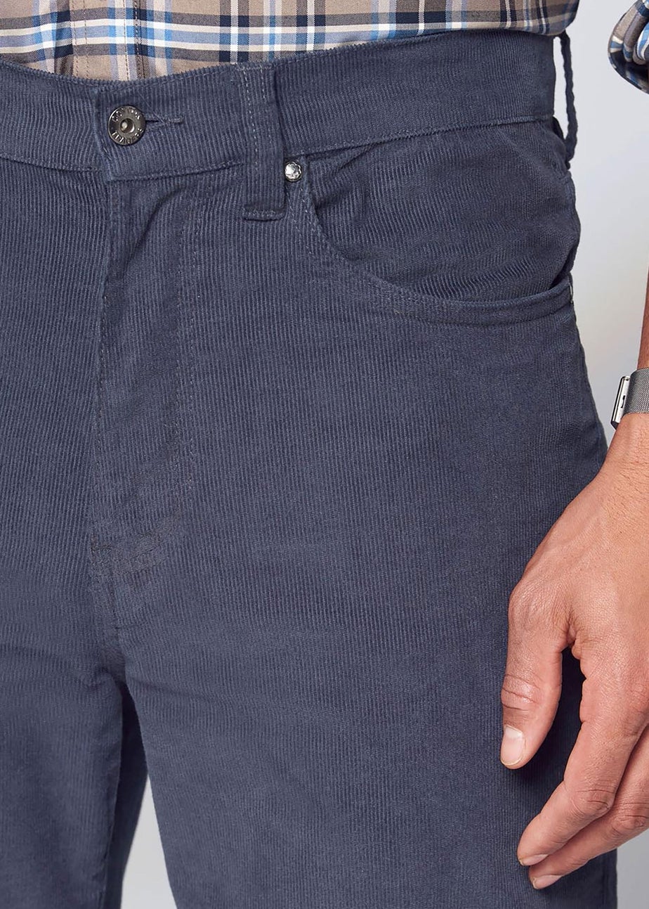 Cotton Traders Blue Grey Stretch Cord Jeans