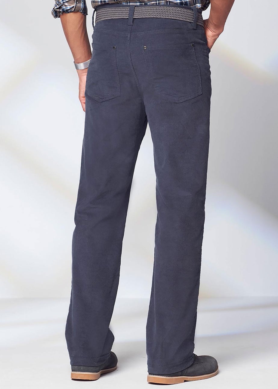 Cotton Traders Blue Grey Stretch Cord Jeans