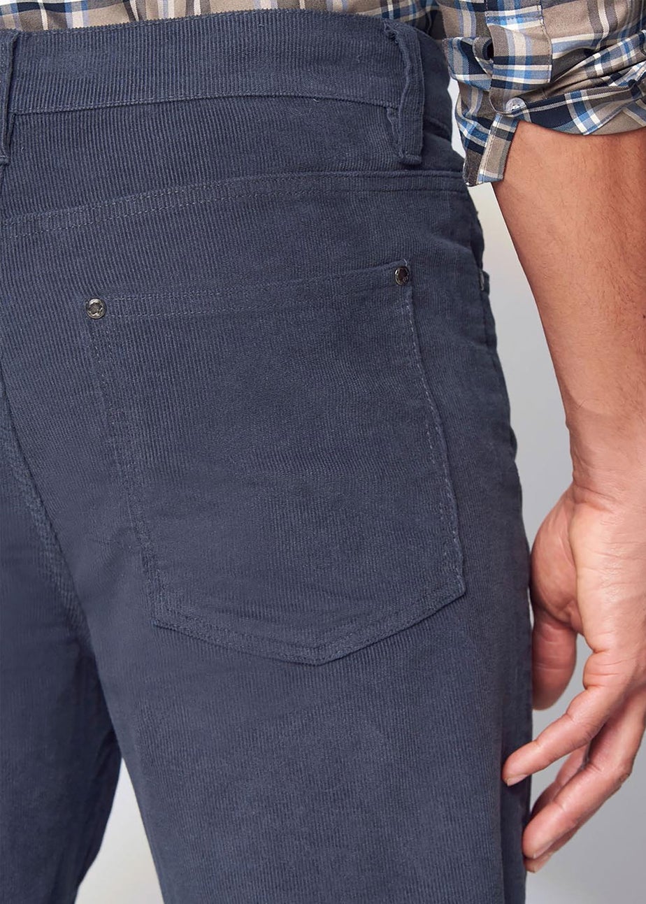 Cotton Traders Blue Grey Stretch Cord Jeans