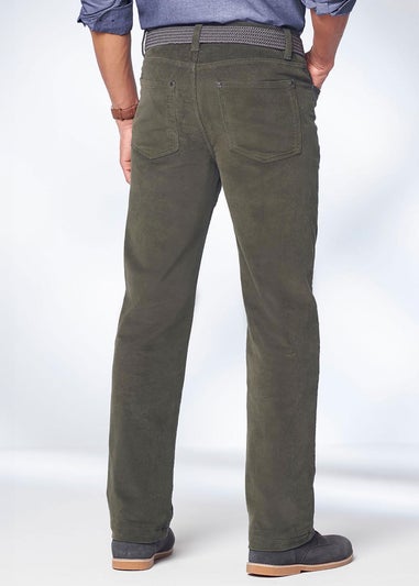 Cotton Traders Dark Thyme Stretch Cord Jeans