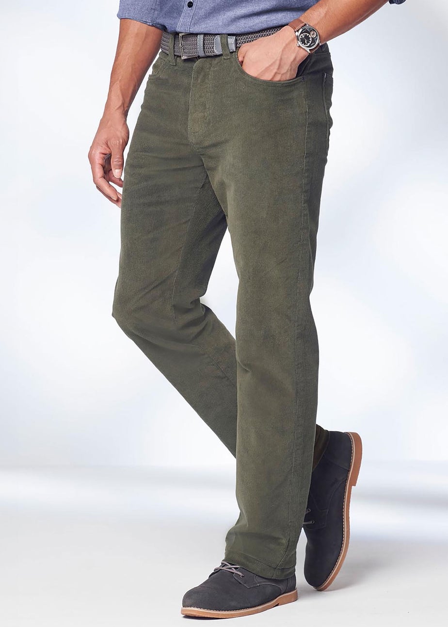 Cotton Traders Dark Thyme Stretch Cord Jeans