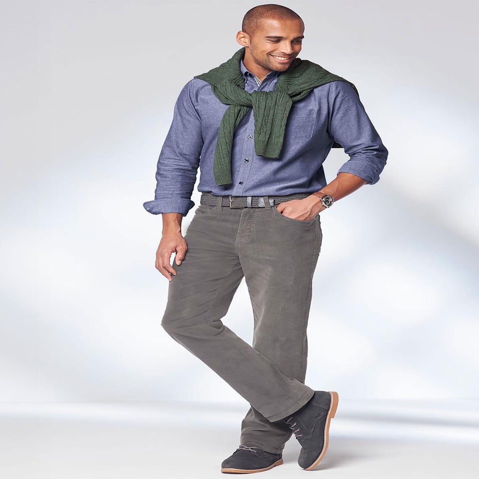 Cotton Traders Silver Grey Stretch Cord Jeans