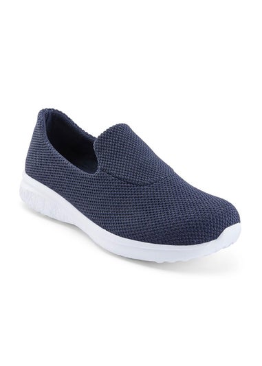 Cotton Traders Navy Memorylite Slip On Trainers