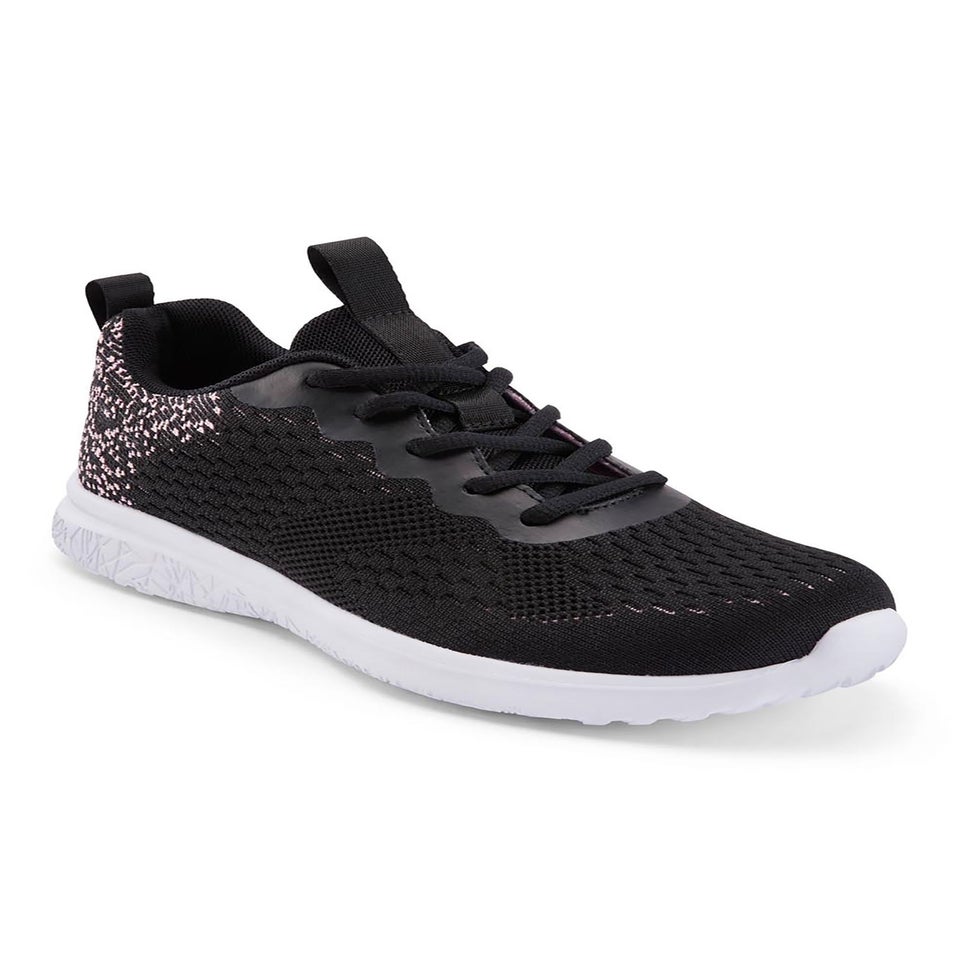 Cotton Traders Black Memorylite Lace Up Trainers