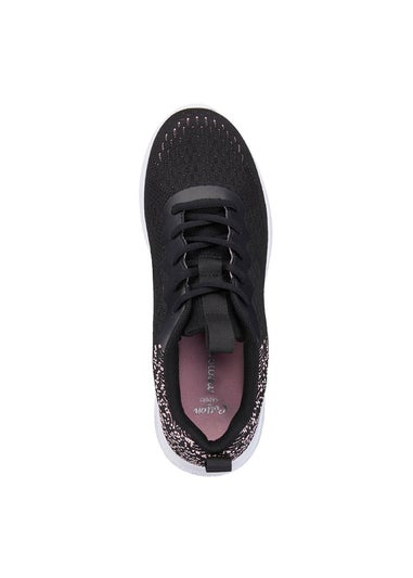 Cotton Traders Black Memorylite Lace Up Trainers