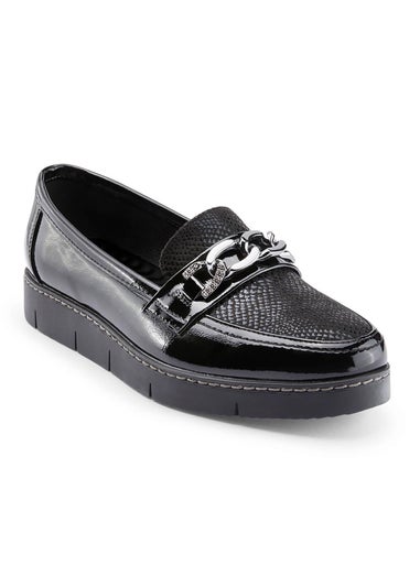 Cotton Traders Black Loafers