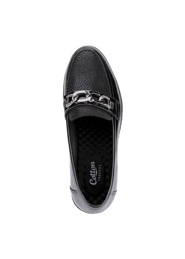 Cotton Traders Black Loafers