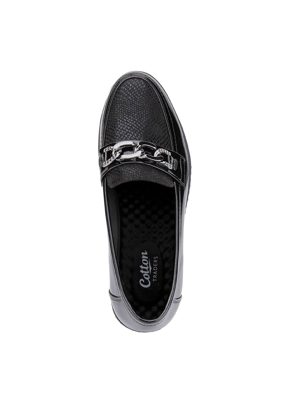 Cotton Traders Black Loafers