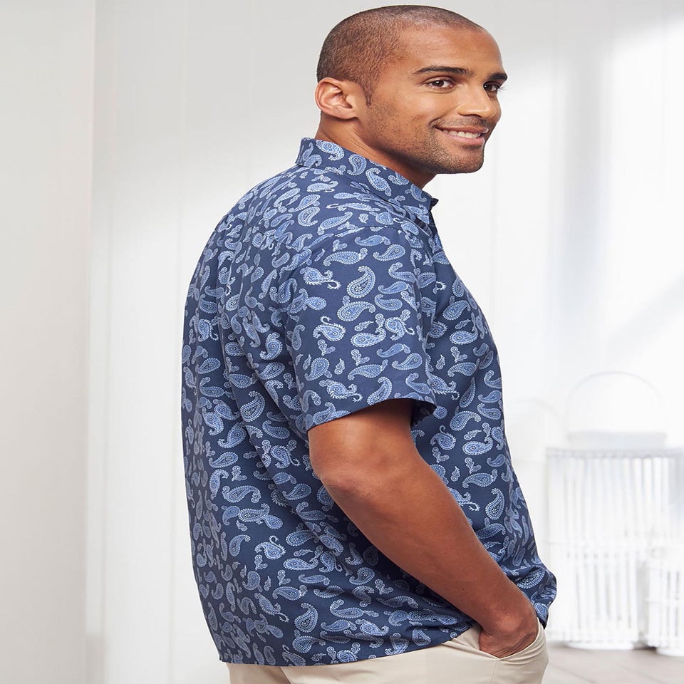 Cotton Traders Night Sky Short Sleeve Classic Soft Touch Print Shirt