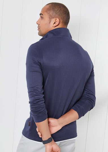 Cotton Traders Ink Breathable Long Sleeve Half Zip Top
