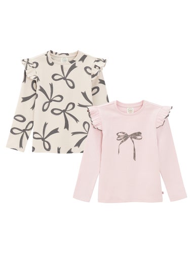 Cool Club Pink 2-Pack Bow Printed T-Shirts (2-7 yrs)