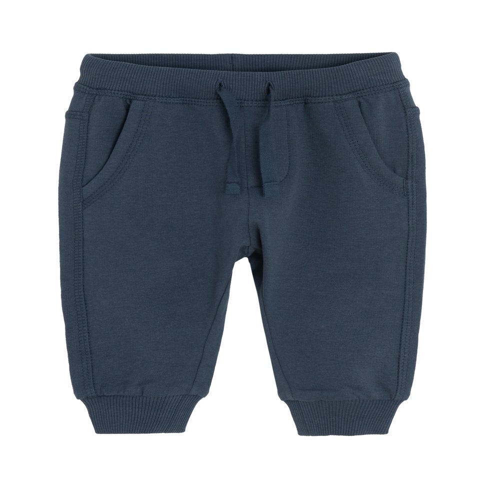 Cool Club Navy Basic Ribbed Cuff Joggers (2-24 mnths)