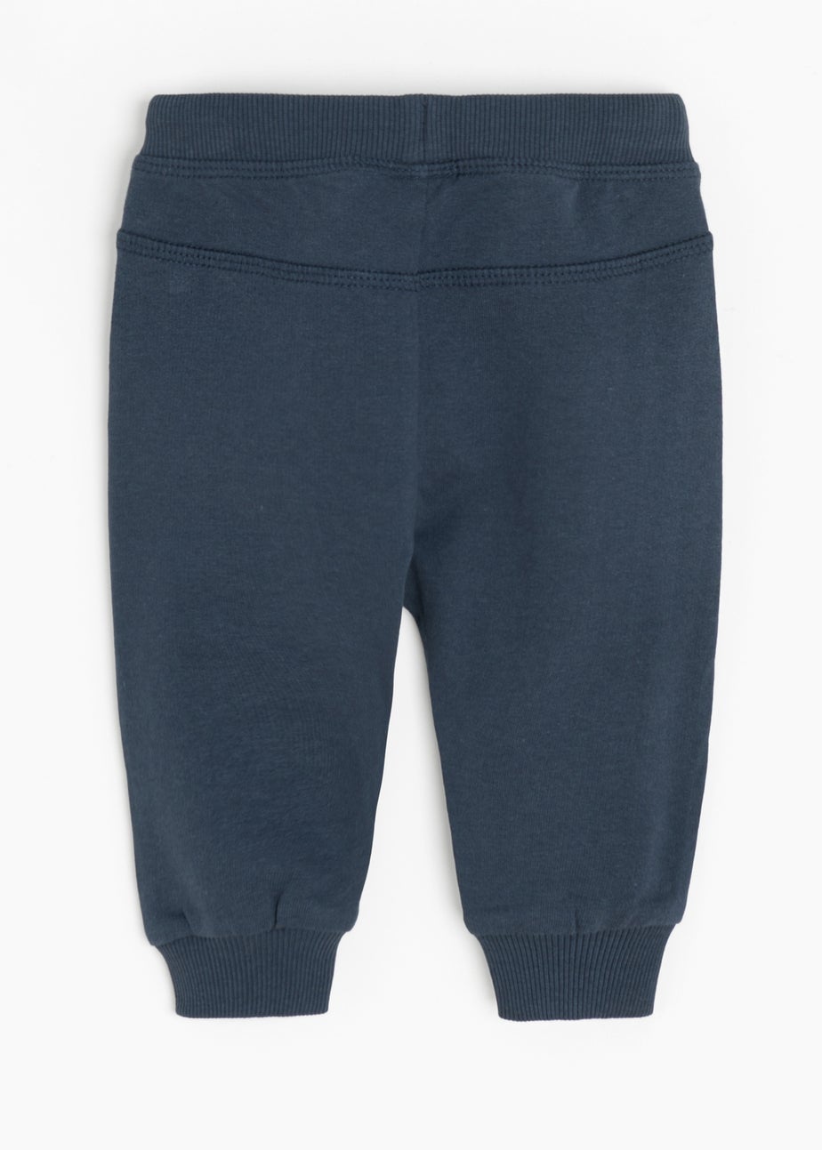 Cool Club Navy Basic Ribbed Cuff Joggers (2-24 mnths)