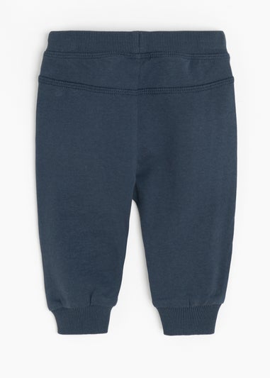 Cool Club Navy Basic Ribbed Cuff Joggers (2-24 mnths)