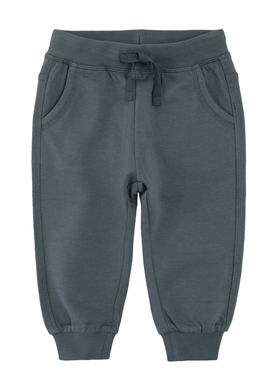 Cool Club Grey Basic Ribbed Cuff Joggers (2-24 mnths)