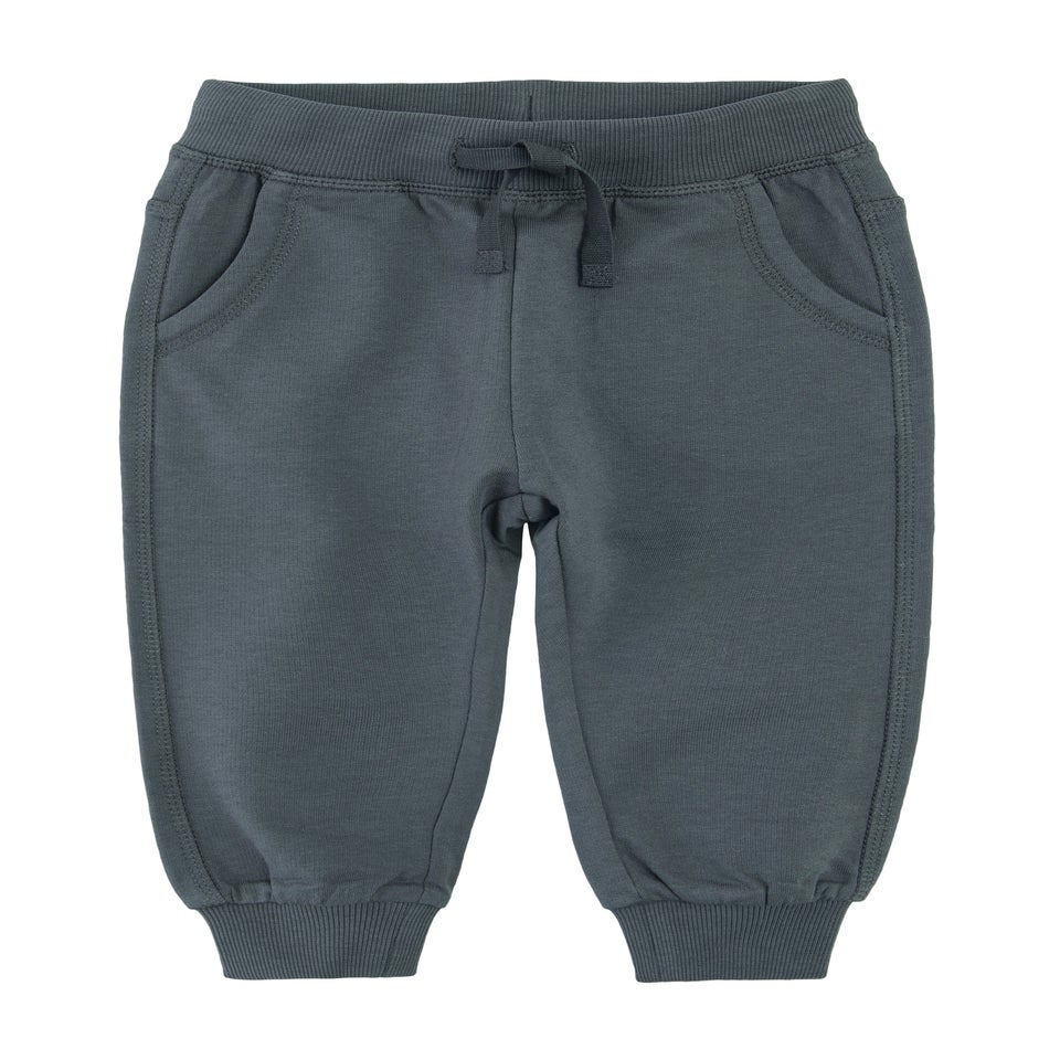 Cool Club Grey Basic Ribbed Cuff Joggers (2-24 mnths)