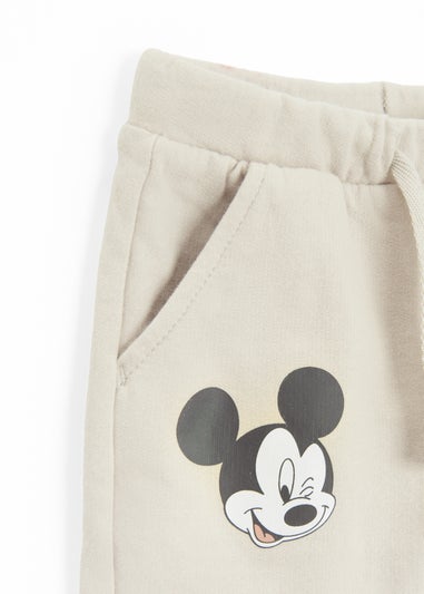 Cool Club Beige Mickey Mouse Print Joggers (2-24 mnths)